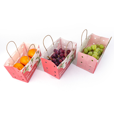 Square Bottom Small Paper Bags For Supermarket FSC FDA ISO Certified