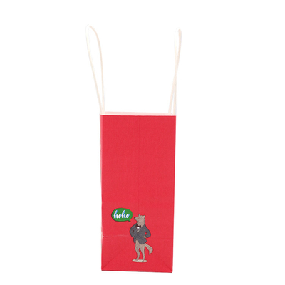 Biodegradable Handle Paper Bags White Colour FSC FDA Certificate