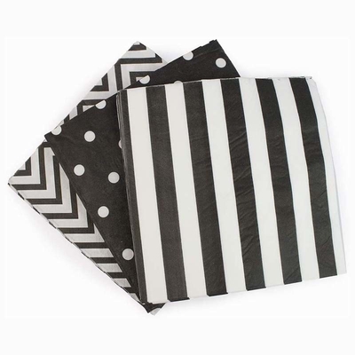 Sustainable Foil Paper Napkins , Recyclable 3 Ply Paper Dinner Napkins