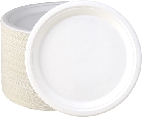 Oil Proof Kraft Paper Plate Tray Disposable For Supermarket Food Packaging