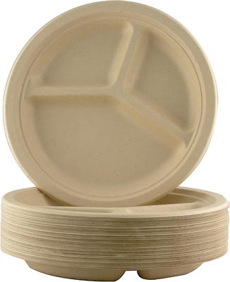 OEM Printing Kraft Paper Plate Greaseproof Microwavable For Birthday