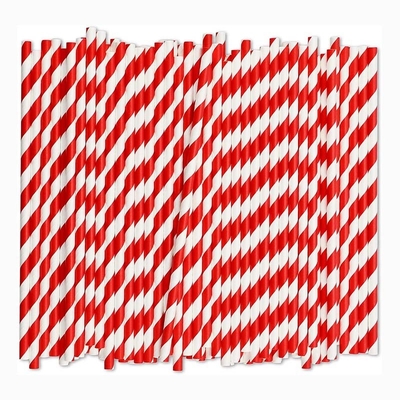 Environmental Biodegradable Paper Drinking Straws Brown Colour For Coffee