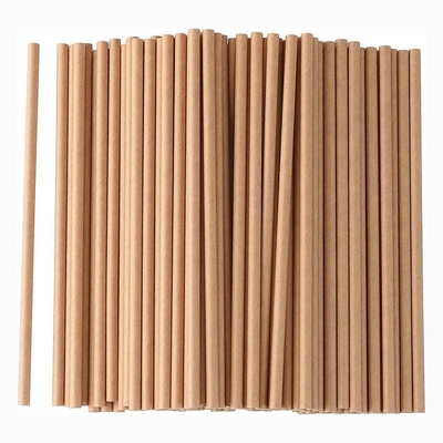 Environmental Biodegradable Paper Drinking Straws Brown Colour For Coffee