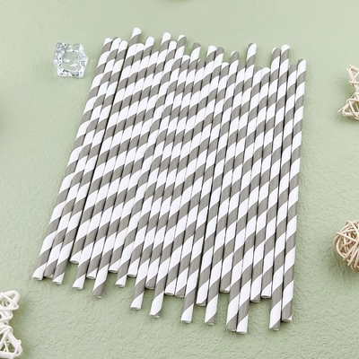Paper Wood Compostable Bubble Tea Straws , Disposable Boba Paper Straw