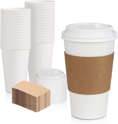 Party Decoration Printed Takeaway Coffee Cups Biodegradable Disposable
