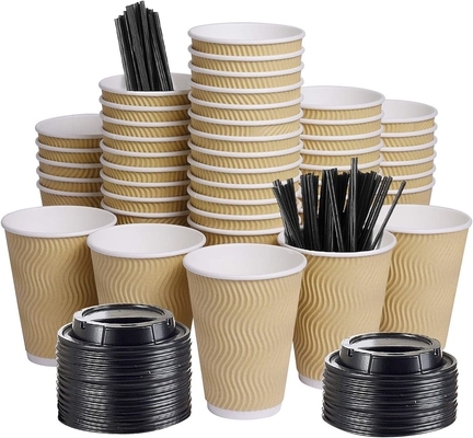 Food Grade Custom Printed Takeaway Coffee Cups 6oz 8oz 10oz For Restaurant