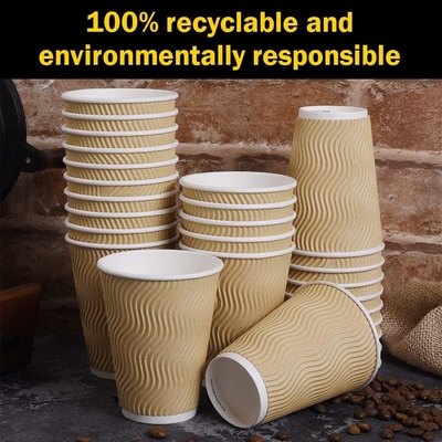 Food Grade Custom Printed Takeaway Coffee Cups 6oz 8oz 10oz For Restaurant