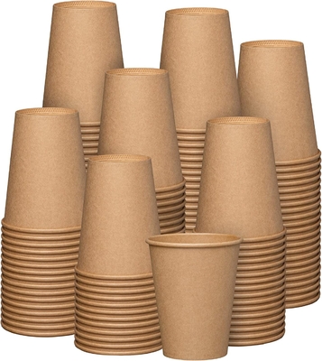 Eco Verified Biodegradable Takeaway Cups , Disposable Tea Cups 340gsm