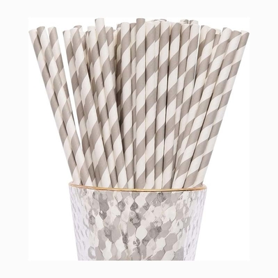 Paper Wood Compostable Bubble Tea Straws , Disposable Boba Paper Straw