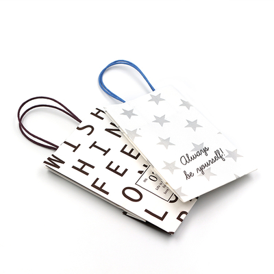 OEM ODM Service Recycled Paper Bags With Handles Uncoated Lining